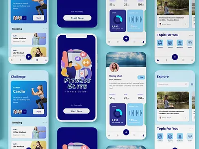 Fitness Guide App Ui app design design app fitness fitness app graphic design health illustraion ios iphone app mobile mobile app mobile app design mobile apps mobile ui product design ui uiux ux uxui
