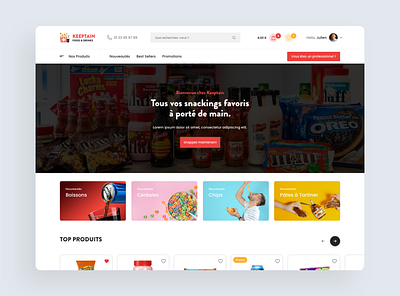 Keeptain Website eshop food uidesign ux design website xd