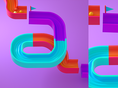 Letter A 36dayoftype 3d 3d art 3d artist blender blender3d cinema 4d cinema4d cyan illustration letter octane octanerender orange purple red typography