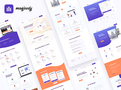 Masjeedy Website template ui design ux design website xd