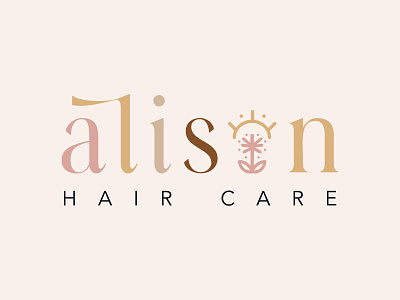 Alison Hair Care branding branding agency cosmetic logo design hair hair care hair logo icon logo logo design logo designer natural logo packaging