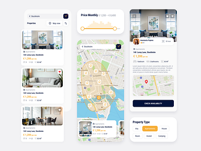 Real Estate App - UI UX Design app design app designer app development app development company mobile app design real estate real estate app ui ux design