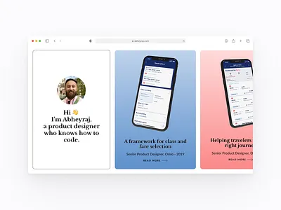 Personal Website Redesign - 2021 app design browser portfolio web