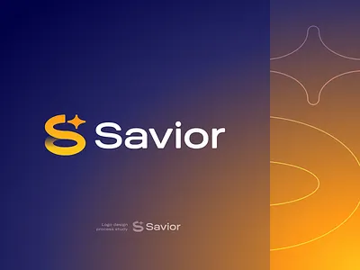 Savior Logo Design Process blockchain branding gradient identity logo