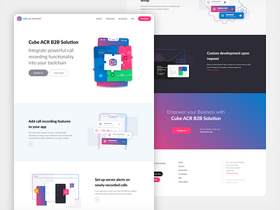 Cube ACR B2B acr app branding call clean cube design desktop app illustration logo mobile page product design recorder ui ux vector web web design website