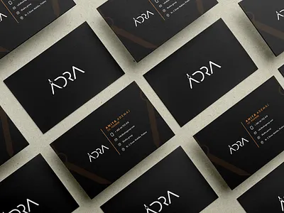 A D R A - business cards behance behance project brand identity branding branding design business card design business cards figma figma design logo design mockup design mockup psd portfolio