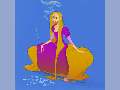 Tangled character characterdesign illustration photoshop visualdesign