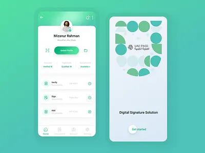 Redesign | UAE Pass Mobile App app design app designer branding freelance designer landing page design logo mobile app mobile app design uiuxdesign ux