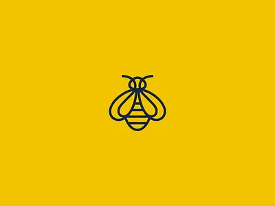 BKPR bee brand icon line logo mark