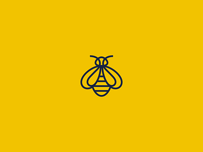 BKPR bee brand icon line logo mark