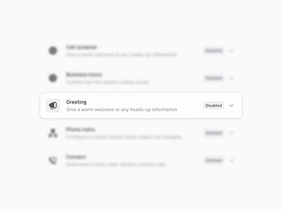 Phone settings animation app calling chat clean collapse desktop dropdown expand icons menu messaging mobile phone settings simple toggle ui ux web