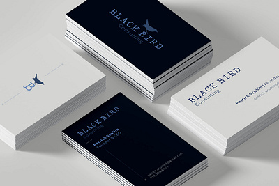 Black Bird Consulting Business Card Design bird brand branding business card business card design design designer flat graphic design graphic designer icon identity illustration logo logo design minimal print typography typography design vector