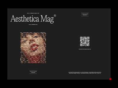 Aesthetica Magazine animation design minimal ui ux web