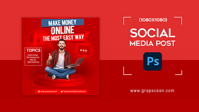 Social Media Post Online money instagram post design social media graphic social media post design