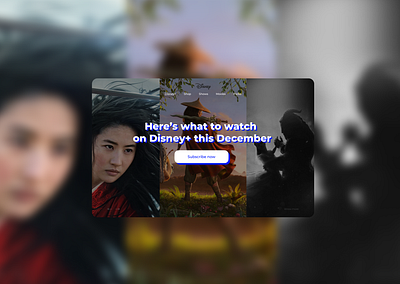 Disney+ 1st screen concept dailyui design disney flat landing minimal ui ux web website