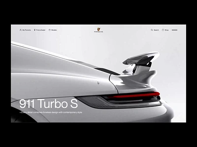 Porsche Website — UX/UI Concept animation design minimal ui ux web