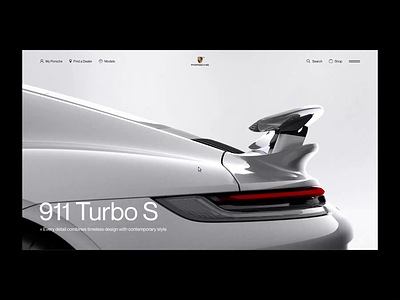 Porsche Website — UX/UI Concept animation design minimal ui ux web