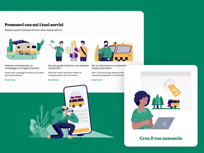 Easycamper Illustrations ✨ automobile camper camper illustration camper van campers camping area camping illustration green illustrations illustration parking app parking lot rent app rent camper travel travel app travelling travelling app ui