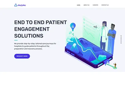 Daytoday landing page design illustration landing page design startup