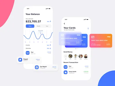 Banking App app banking branding design icon logo minimal ui