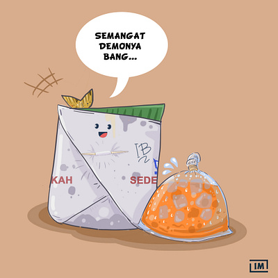 nasi padang cartoon food illustration illustration indonesianfood