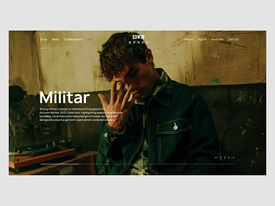 Edwin Europe | E-Commerce Redesign animation design minimal ui ux web