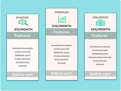 Pricing UI branding pricing plans design pricing table design pricing ui design typography vector