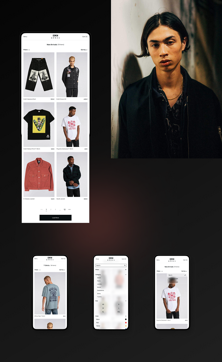 Edwin Europe | E-Commerce Redesign by Evgeny UPROCK for UPROCK AGENCY ...