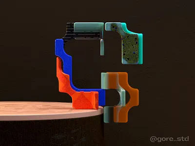 Modernismo. Letter G ***36Days of Type 2021 3d 3d art 3d artist 3dfont 3dillustration 3dtype 3dtypo color colors constructivism design graphic design illustration playfont shapes type typeface typogaphy