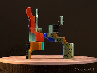 Modernismo. Letter K ***36Days of Type 2021 3d 3d art 3d artist 3dfont 3dillustration 3dtype 3dtypo color colors constructivism design illustration playfont shapes type typeface typography