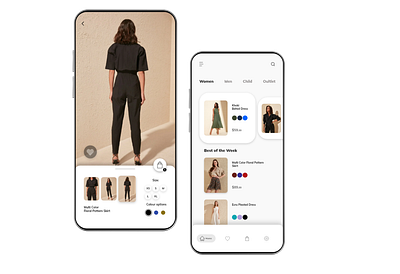 Fashion Clothing Selling Store APP Design app design typography ui ux