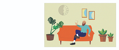 Relaxing Man animation design flat graphic design illustrator vector