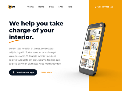 Mobile App Landing Page design ui ux web