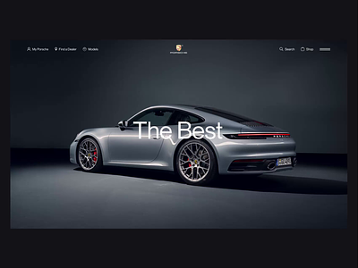 Porsche Website — UX/UI Concept animation design minimal ui ux web