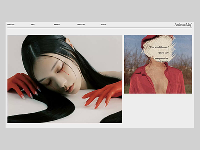 Aesthetica Magazine animation design minimal ui ux web