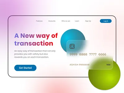 Transaction glassmorphic glassmorphism gradient product design ui ui ux uiuxdesigner