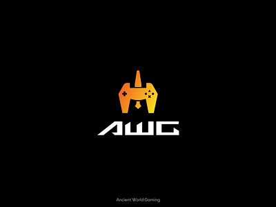 AWG | Ancient World Gaming abstract black branding design flat icon illustration logo minimal vector