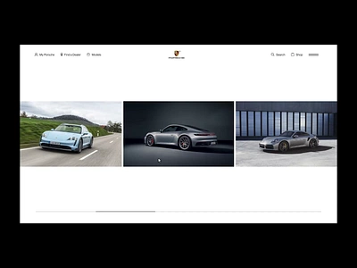 Porsche Website — UX/UI Concept animation design minimal ui ux web