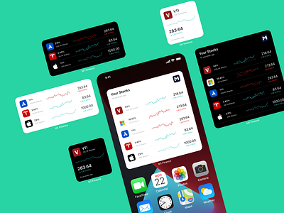 M1 Finance iOS Widget art branding color design finance finance app fintech graphic design icon trading app ui ux