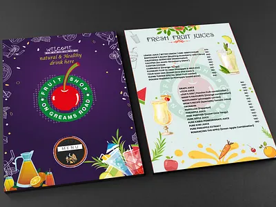 Food menu food food and drink food flyer food menu food menu design juice bar juice menu menu card menu design restaurant flyer template restaurant menu