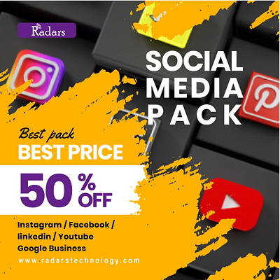 Social media management design illustration