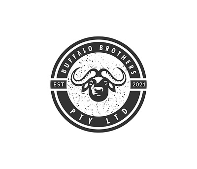 BUFFALO BROTHER PTY LTD logo design. baffalo branding flat graphicdesign identity branding illustraion illustrator logo logo a day logo design logodesign logos logotype