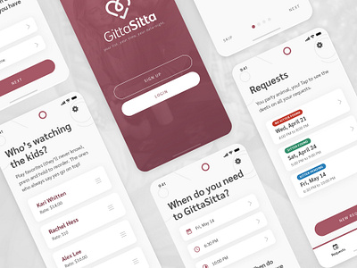 GittaSitta Mobile App mobile app mobile ui ui user inteface user interface ux