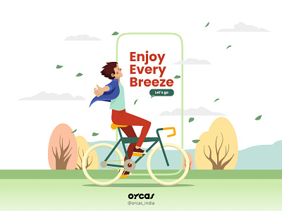 🚴‍♂️ E-bike App | Onboarding Design app design application e bike app e bike app ui illustration orcas india ui ui ux uidesign uiux uxdesign