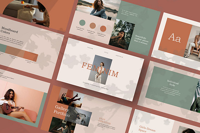 Feminim Presentation Templates clean colorful company corporate google slides keynote modern multipurpose multipurpose template photography pitch deck portfolio powerpoint presentation studio template unique web design web development website