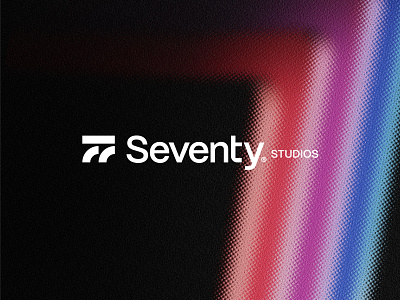 Seventy® Studios brand branding colorful concept futuristic geometric gradient icon illustration logo logo design logomark logotype mark minimalist simple symbol vector