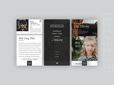 HeirSpace Mobile back end blog design dev development digital menu mobile ui preuve preuve digital typography ui uidesign web app web application webapp webdesign