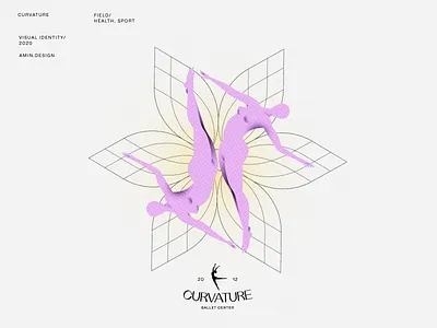 CURVATURE - Illustration 1 ballet branding curve dance girl illustration illustrator iran nude persian poster print procreate visual identity