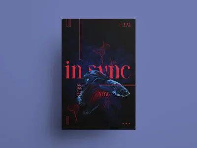 IN SYNC 02 design meditation philosophy poster a day poster art poster design typogaphy