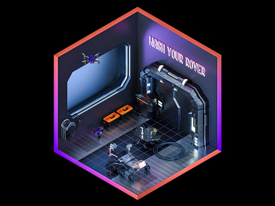 Martian Bunkers: Rover Wash 3d bunkers elon illustraion isometric mars martian nft nfts